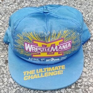 1990 WWF Wrestlemania VI Toronto,Ontario Satin Snapback Cap Hat Made in USA One